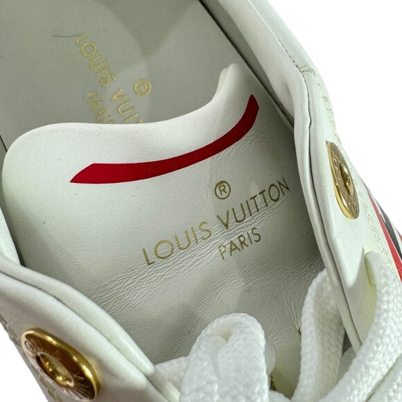 LOUIS VUITTON White Leather LV Crafty Time Out Women's Sneakers 36 - 6US - Picture 6 of 12